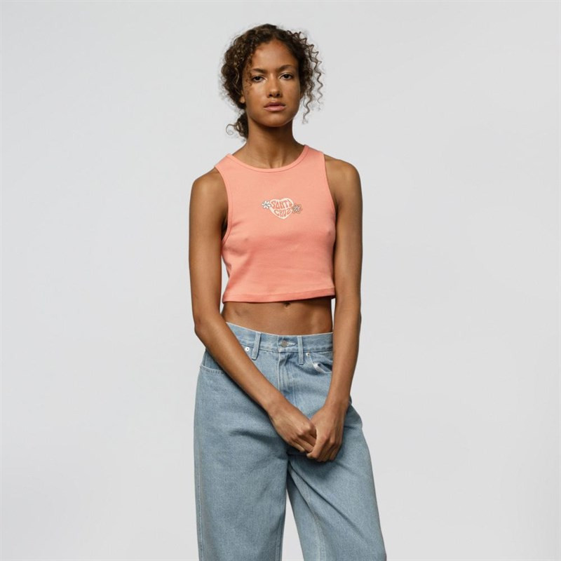 tílko SANTA CRUZ - Balloon Heart Front Coral (CORAL)