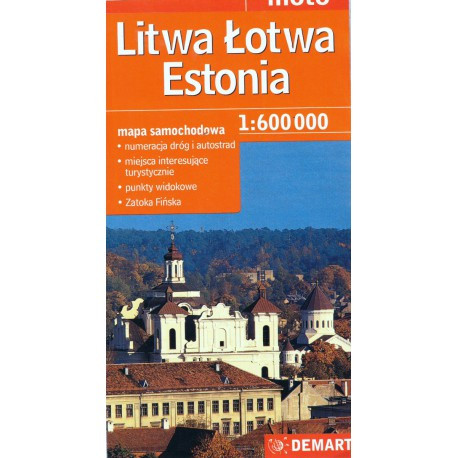 DEMART Litva/Lotyšsko/Estonsko 1:600 000 automapa