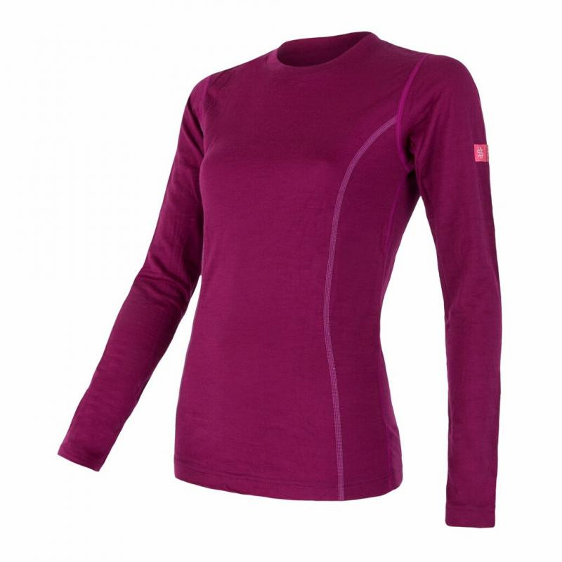 Triko Sensor Merino Active - dámské, dlouhý, lilla - velikost 2XL