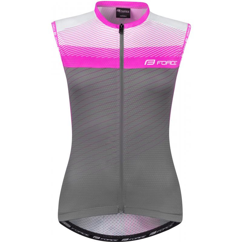 Dres Force Acceler - bez rukávů, šedo-růžový 9001321 - velikost M