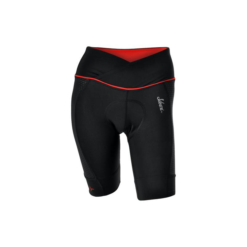 Kraťasy Silvini Tinella WP1009- dámské, elastické, s vložkou, černá-červená - velikost S