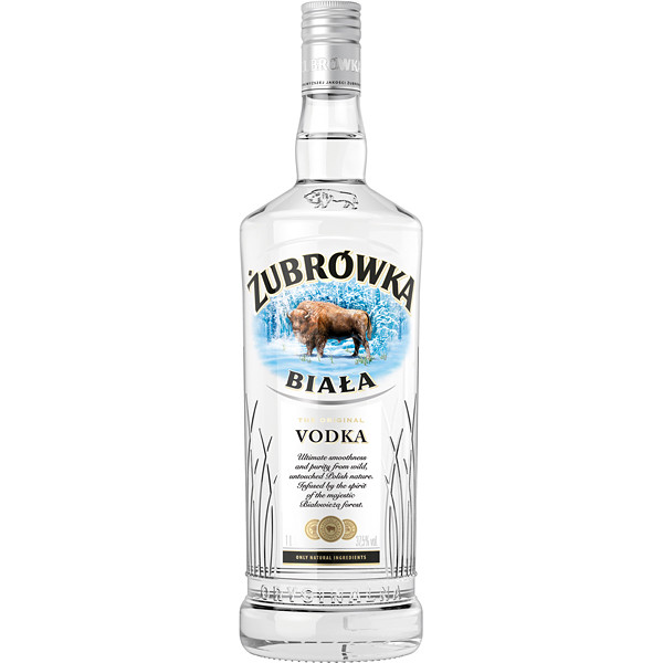Vodka Zubrowka Biala 1l 37,5% (holá láhev)