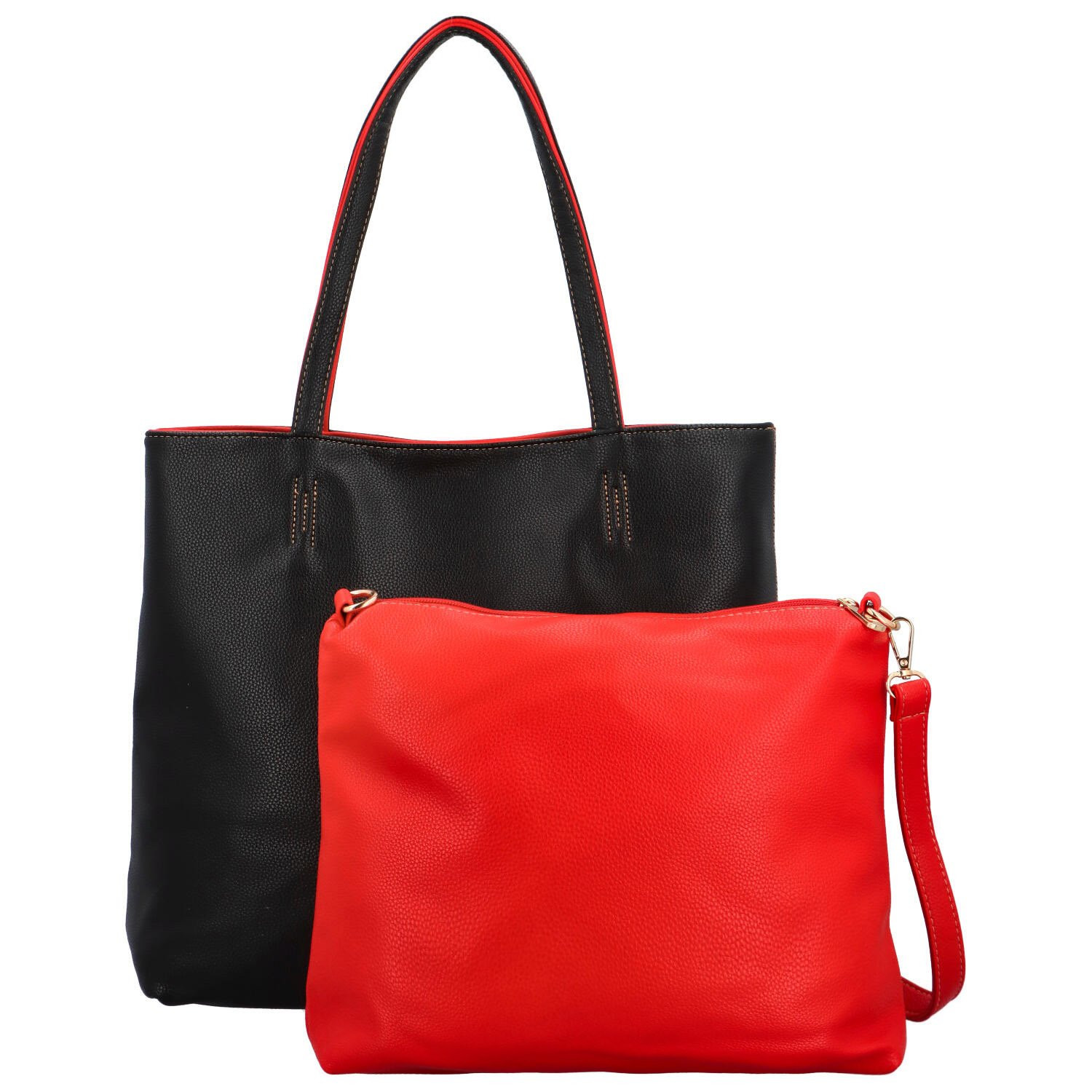 Trendy sada:  Kabelka přes rameno a crossbody, černo-červená