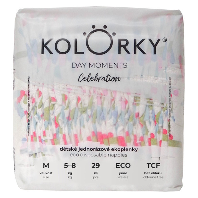 KOLORKY DAY Moments jednorázové EKO plenky M (5-8 kg) 29 kusů