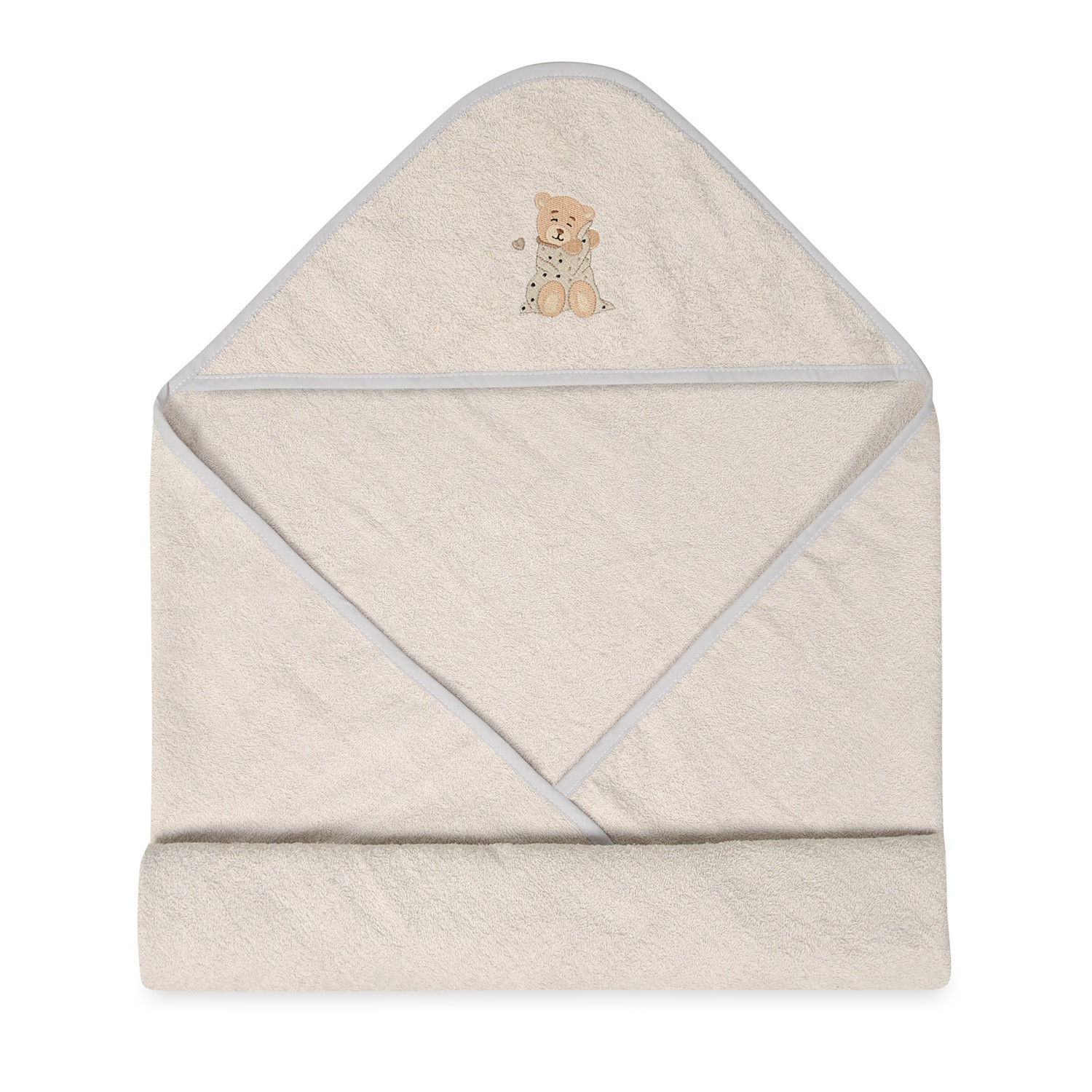 Babymatex Osuška s kapucí MAXI 100x100 cm - Šedá