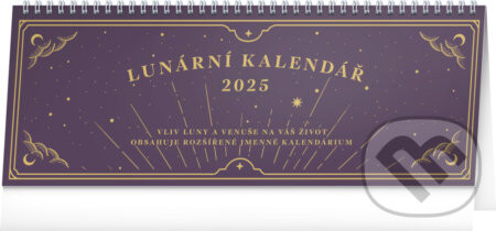 NOTIQUE Stolový Lunárny kalendár 2025, 33 x 12,5 cm - Notique