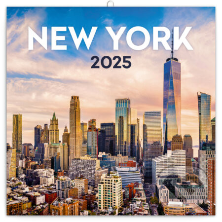 NOTIQUE Poznámkový kalendár New York 2025, 30 x 30 cm - Notique