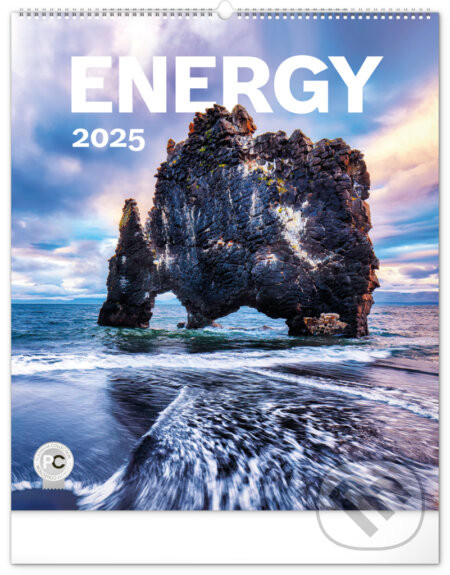 NOTIQUE Nástenný kalendár Energia 2025, 48 x 56 cm - Notique