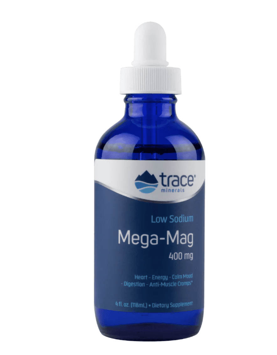 Trace Minerals Mega Mag 400 mg, hořčík s elektrolyty, 118 ml