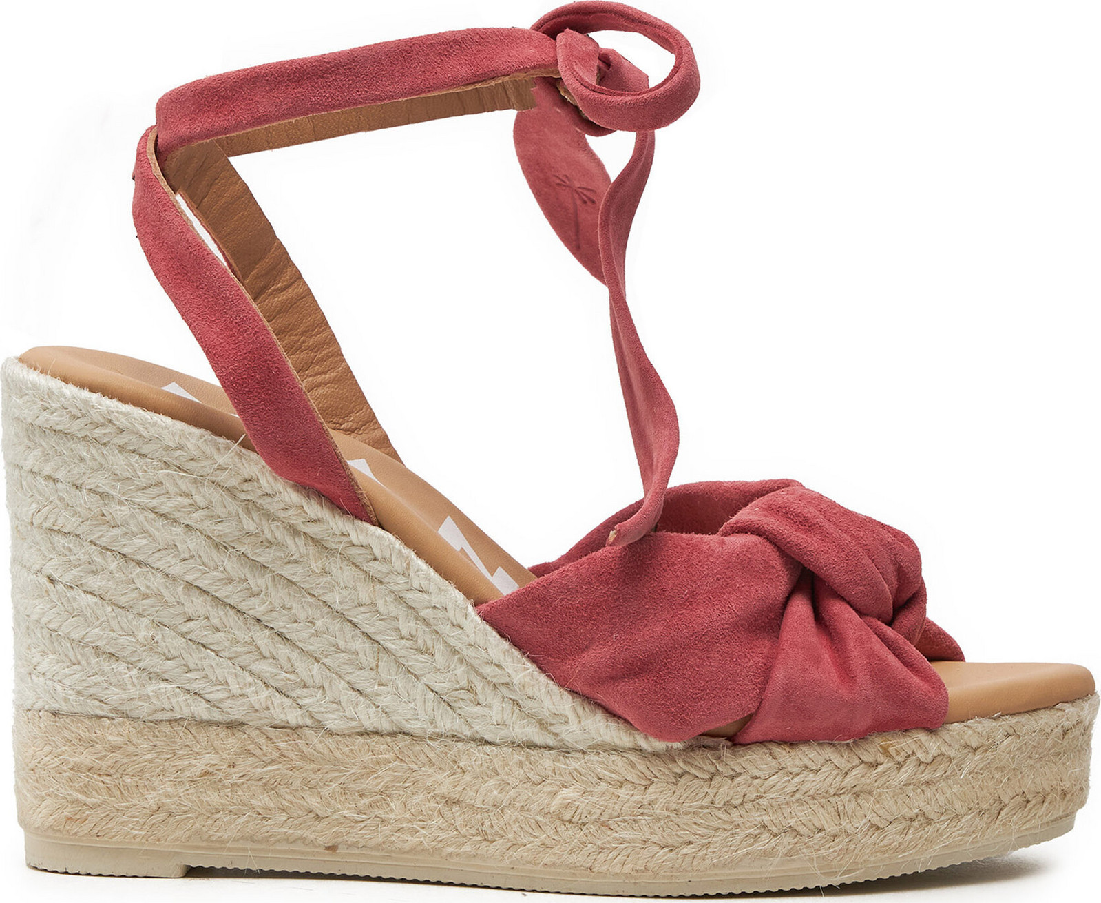 Espadrilky Manebi Hamptons Wedge Espadrilles With Knot W 1.5 WS Bordó