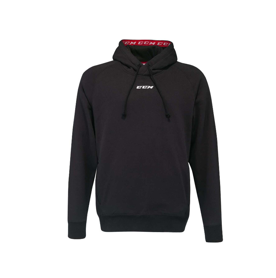 CCM Mikina Team Fleece Pullover Hoodie SR, Senior, XS, černá