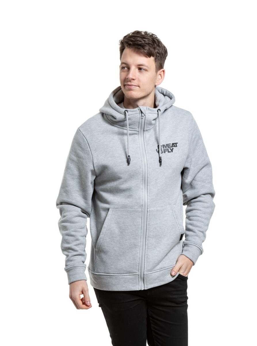 Pánská mikina meatfly cooper světle šedá m