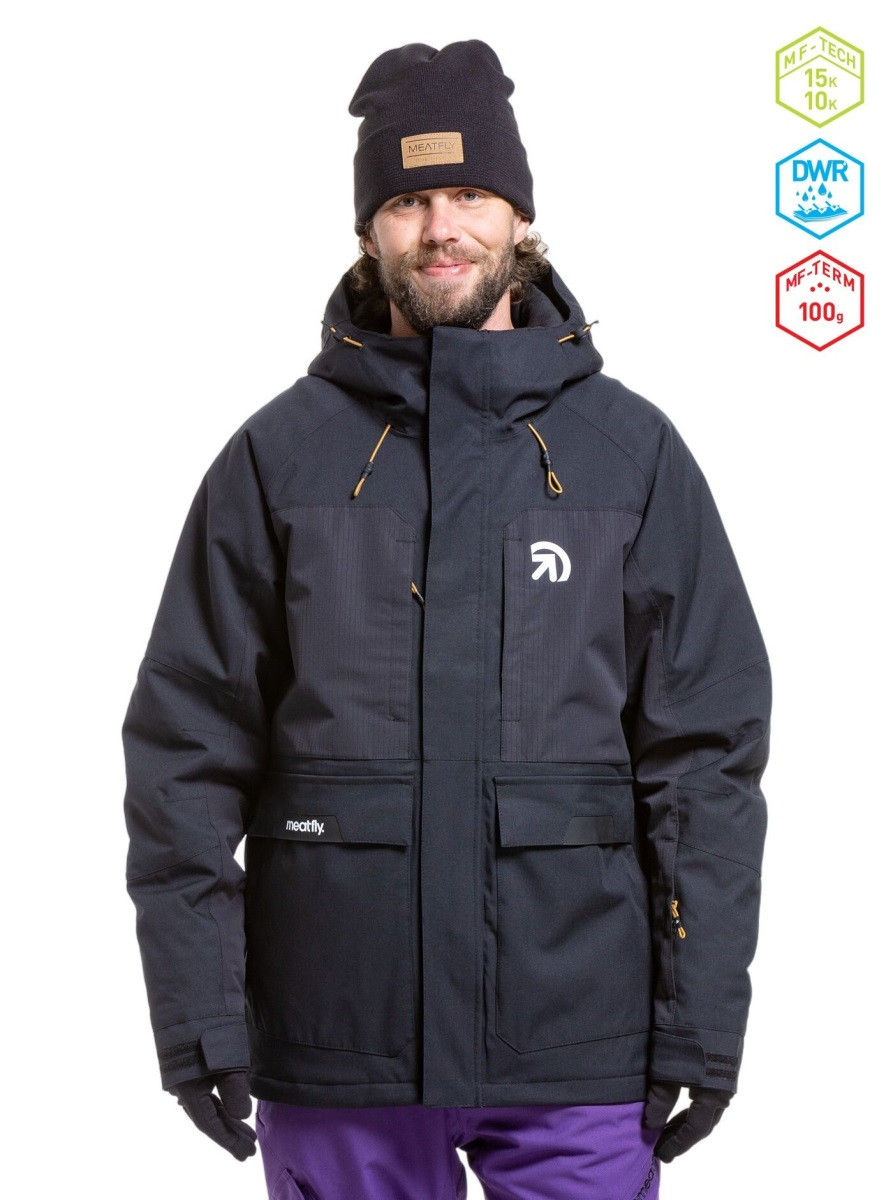 Pánská snb & ski bunda meatfly vertigo černá m