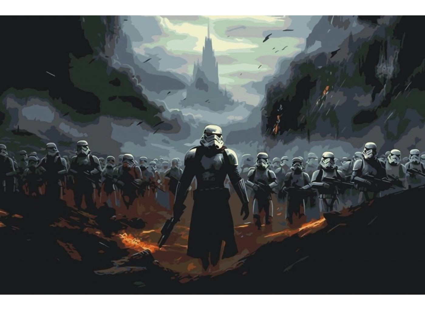 MALUJEŠ Malování podle čísel - STAR WARS Rozměr: 40x60 cm, Rámování: bez rámu a bez vypnutí plátna