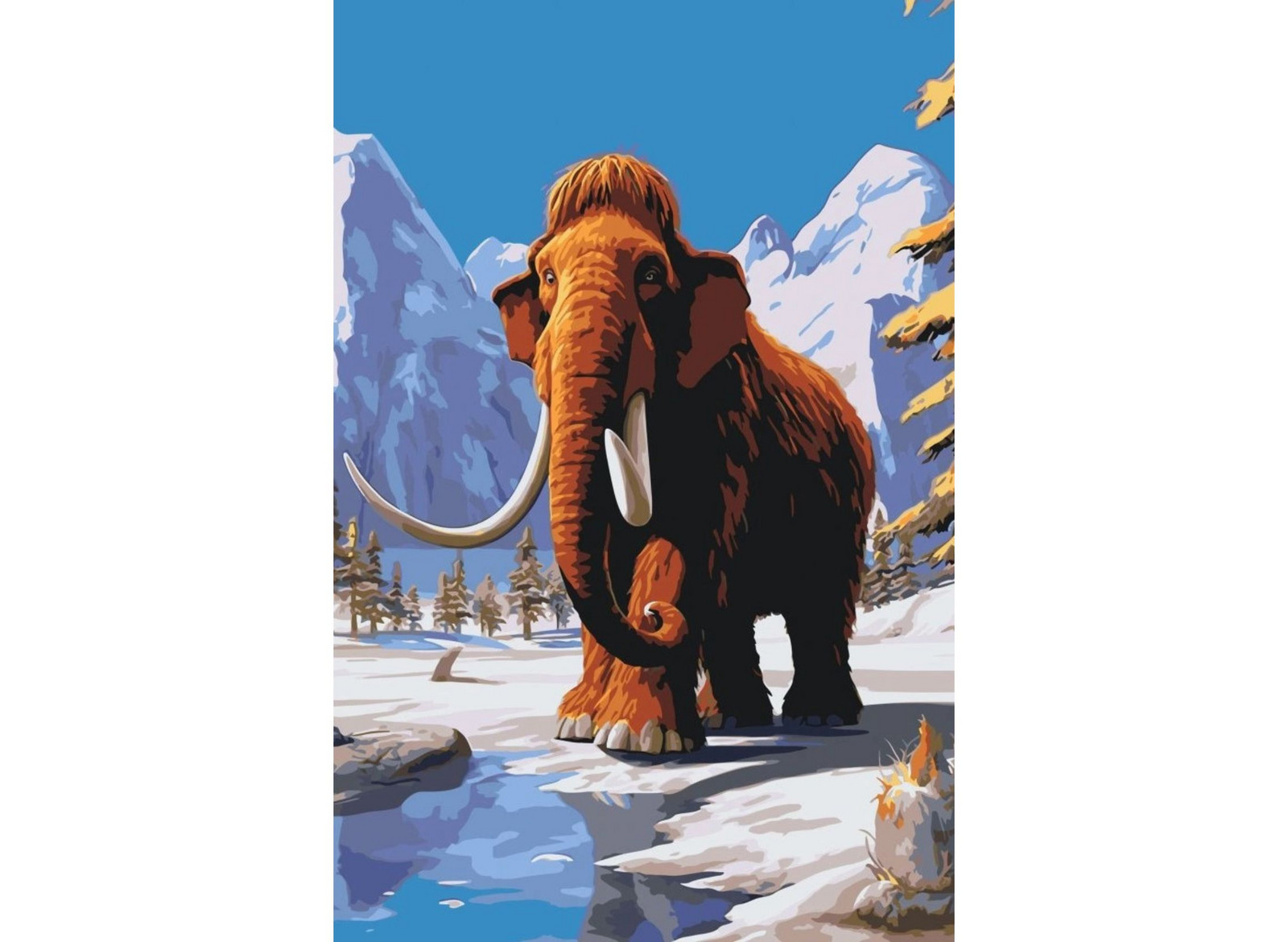 MALUJEŠ Malování podle čísel - DOBA LEDOVÁ - MANNY Rozměr: 40x60 cm, Rámování: bez rámu a bez vypnutí plátna