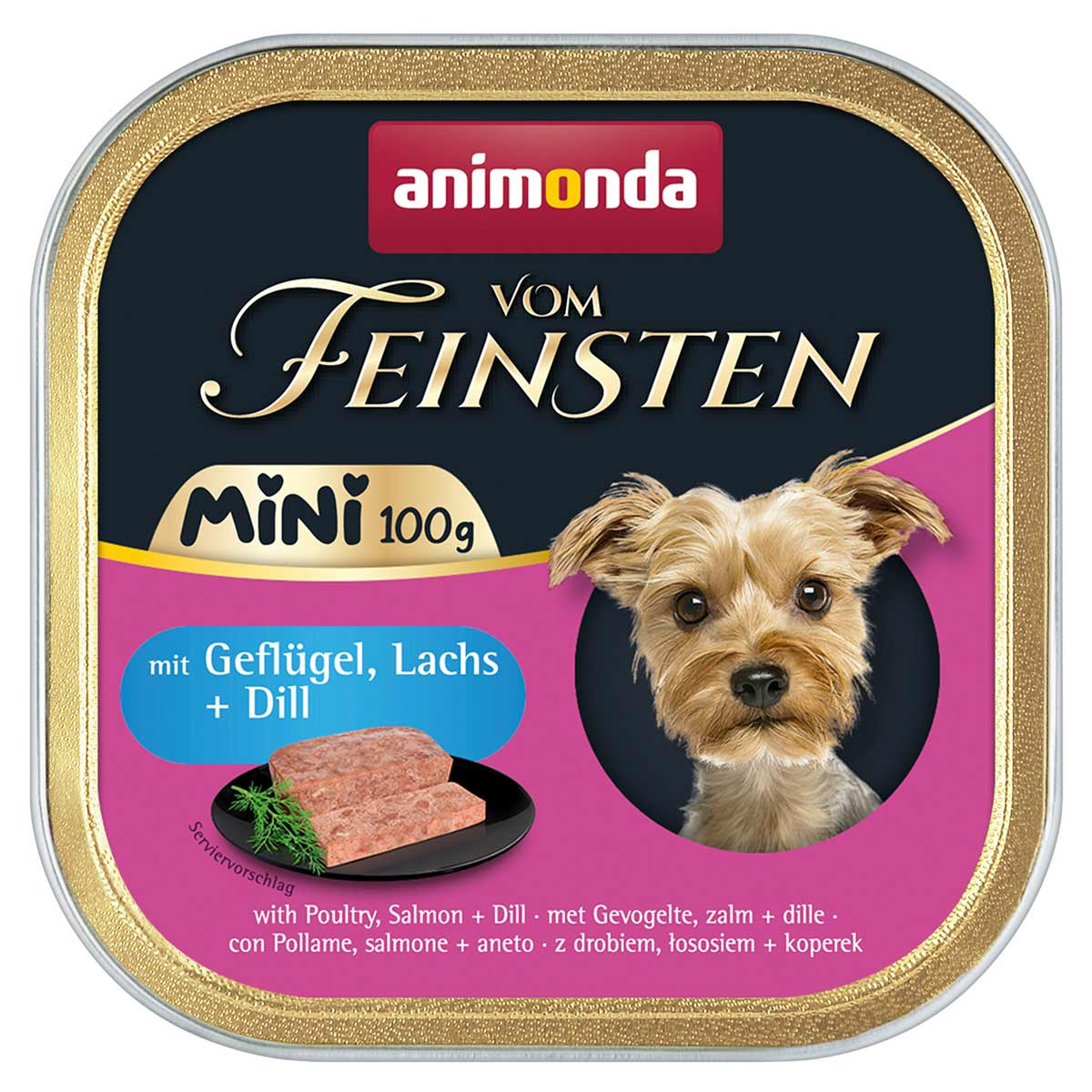 animonda vom Feinsten Mini drůbež, losos a kopr 32 × 100 g