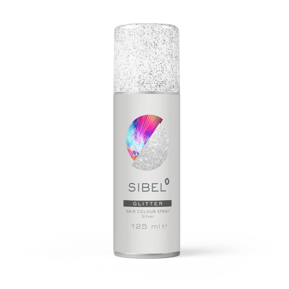 Sibel 1 Day Hair Color Spray - 1 denní spreje - pastelové, glitrové, barevné, 125 ml GLITTER SILVER - glitrový stříbrný