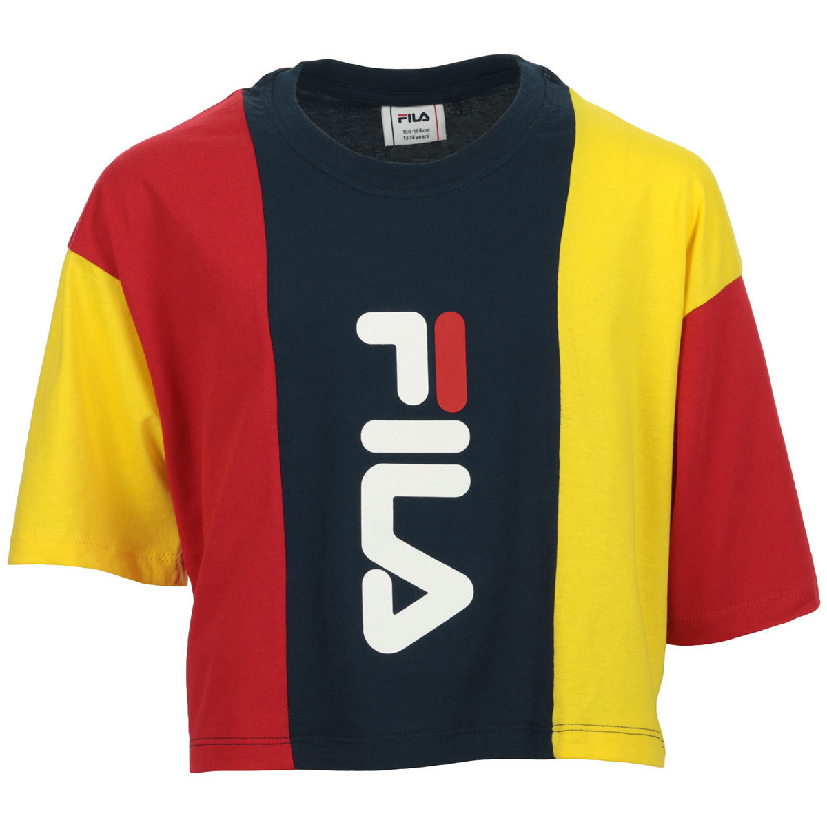 Fila  Tamson Blocked Cropped Tee Kids  Modrá