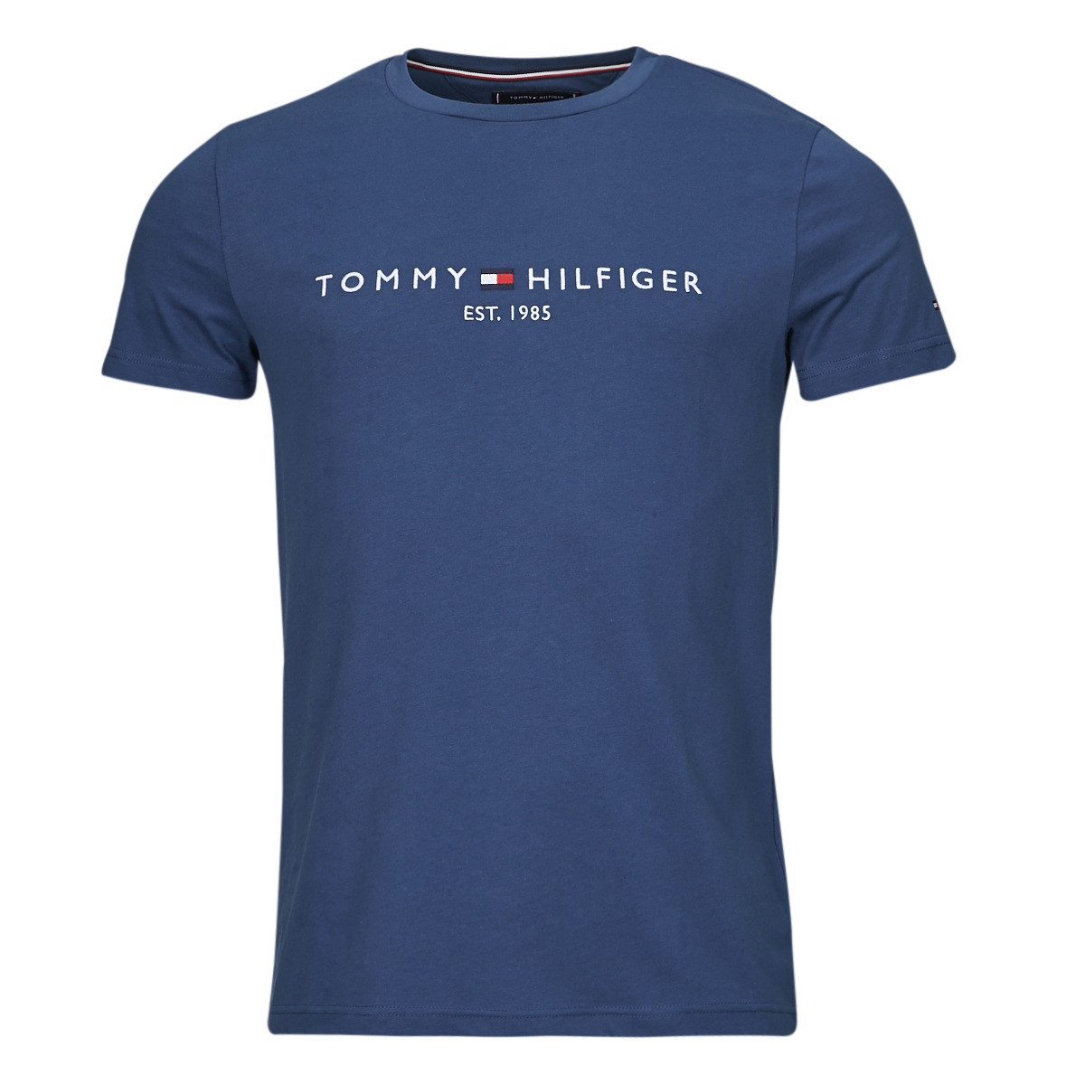 Tommy Hilfiger  LOGO TEE  Modrá