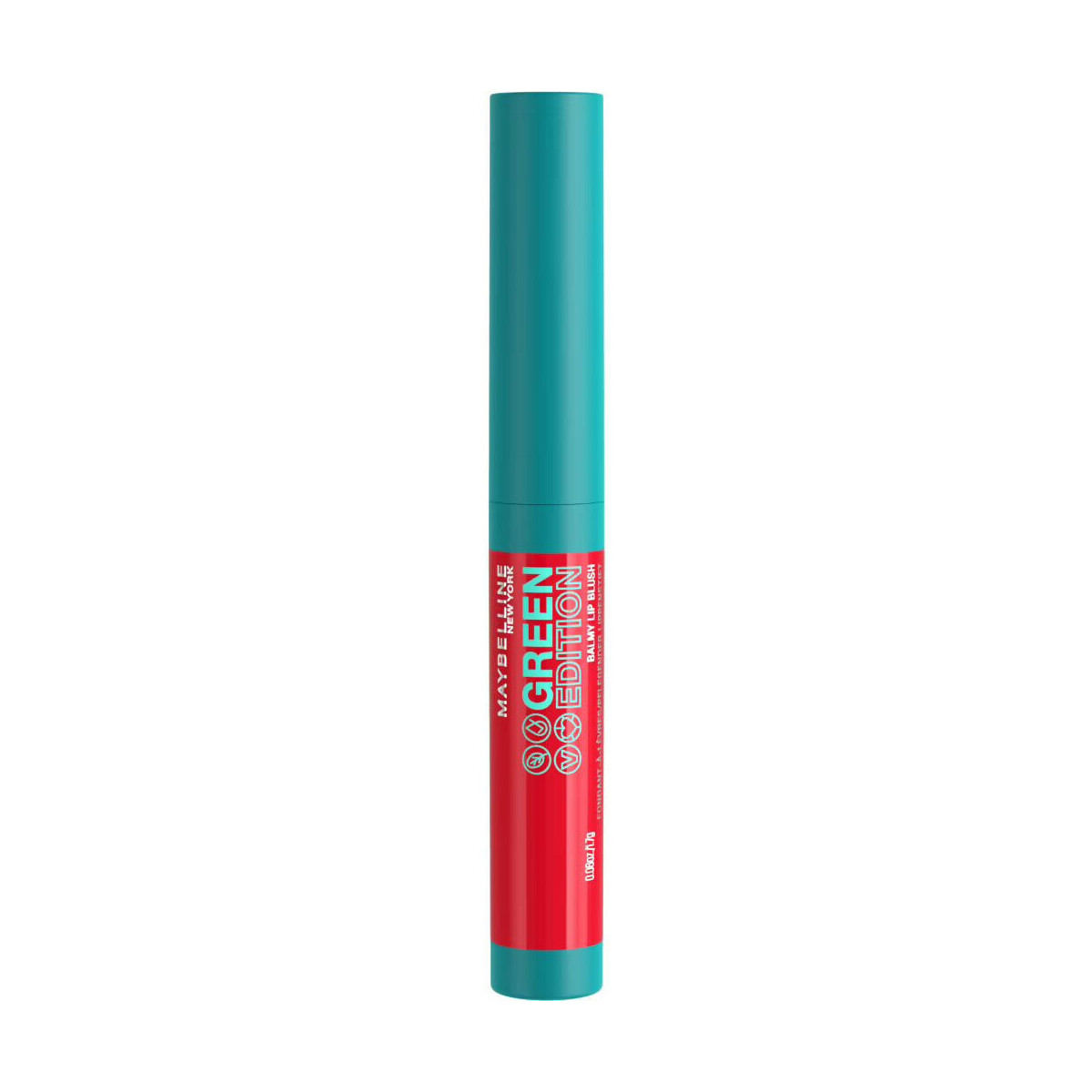 Maybelline New York  Balmy Lip Blush Green Edition Lipstick - 04 Flare  Červená