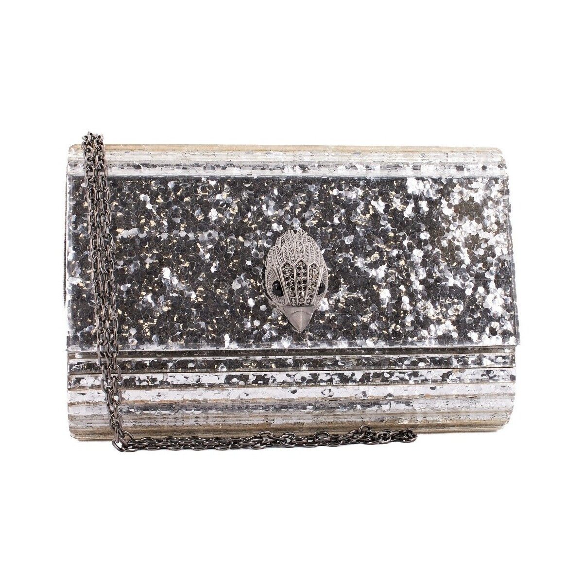 Kurt Geiger London  PARTU EAGLE CLUTH  Stříbrná