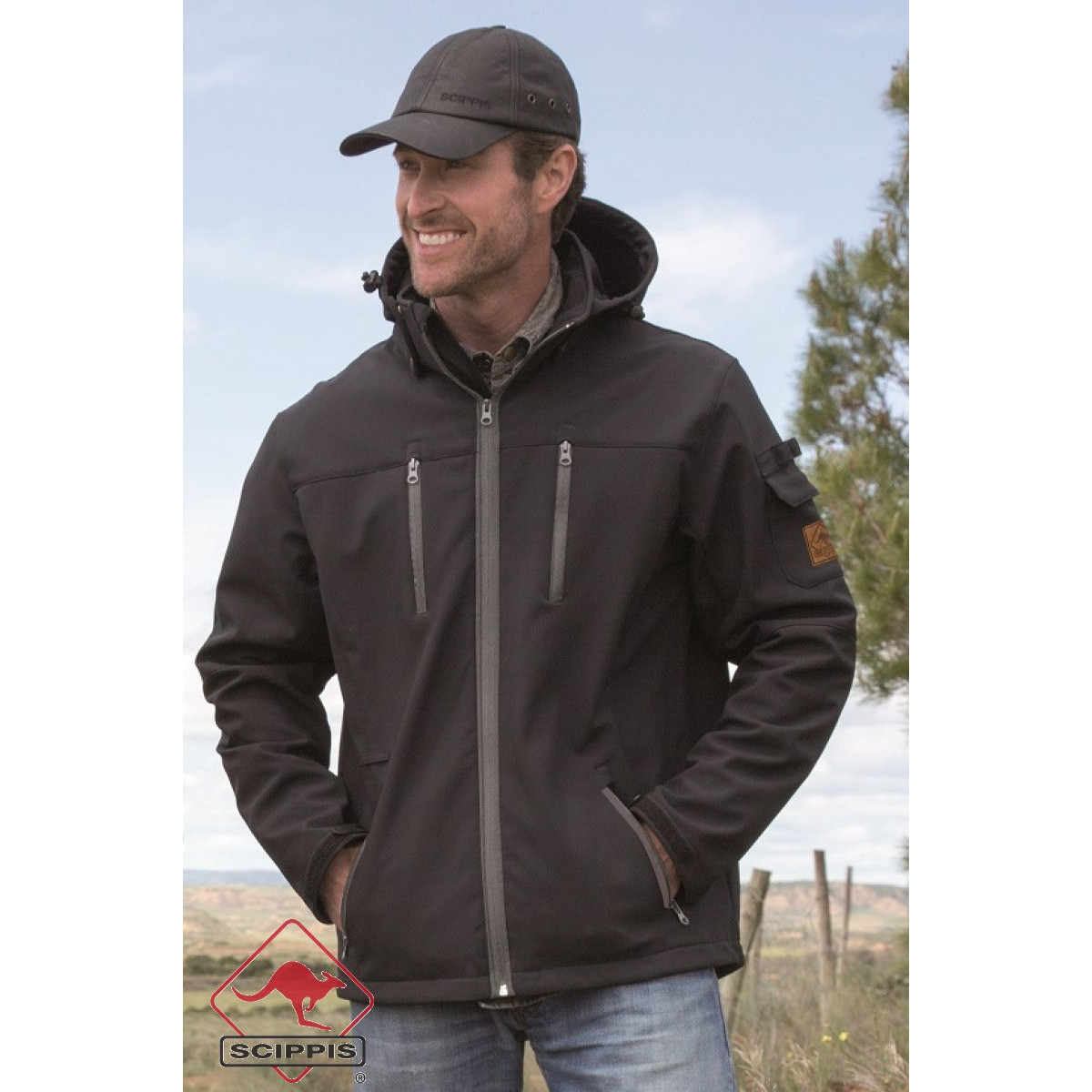 Bunda pánská softshell Scippis Hawson Jacket - hnědá, M