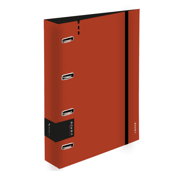 Karton P+P Pořadač A4 foam - 4kroužek D30 - VERDE cihlová - 2-688