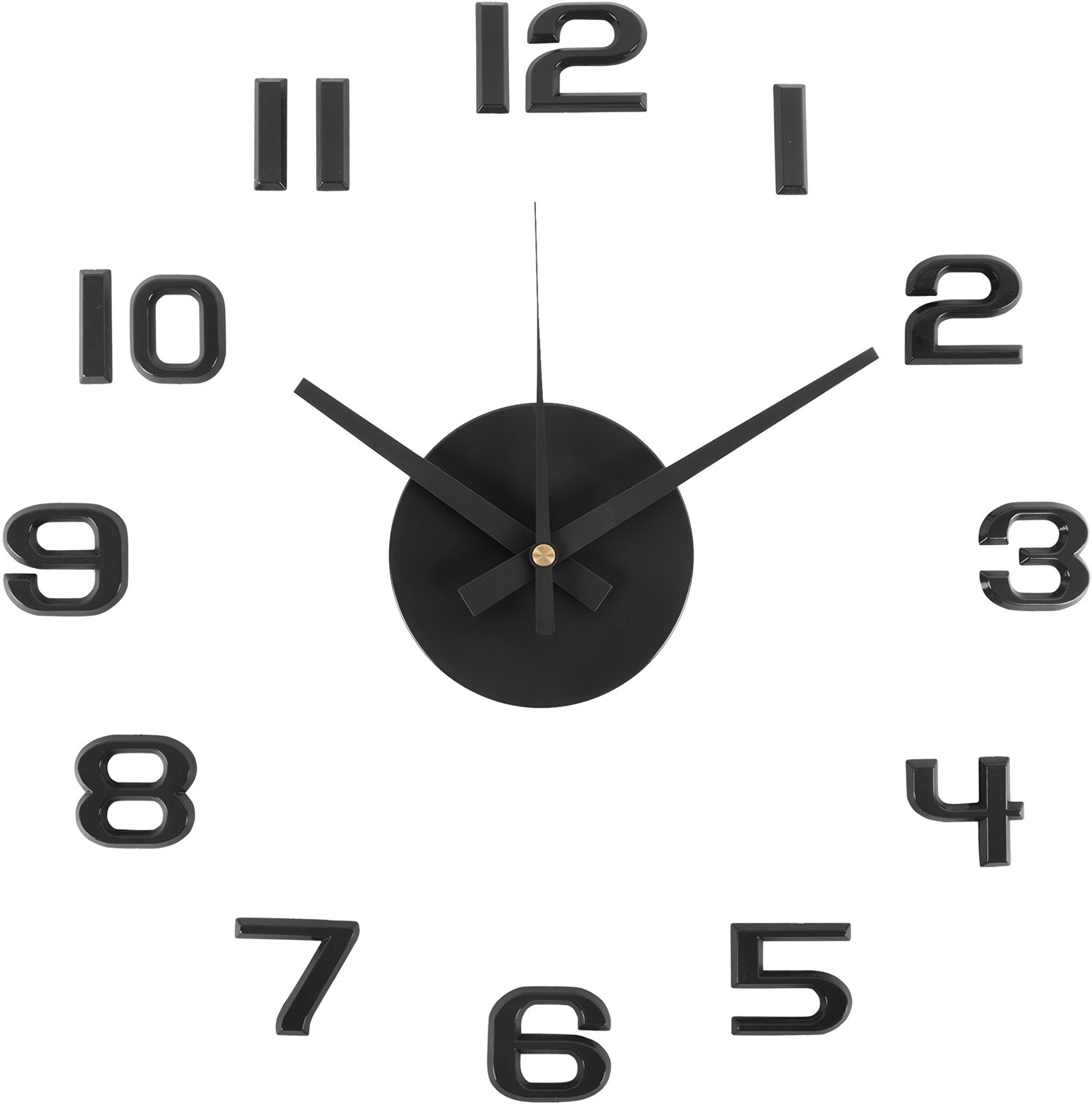 Karlsson Designové nástěnné hodiny s nalepovacími čísly KA6001BK