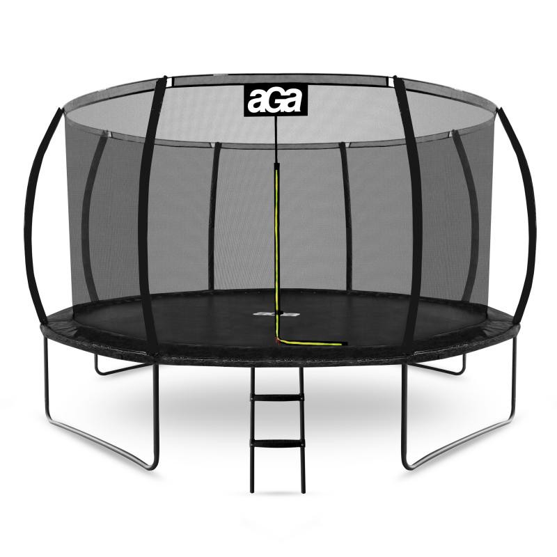 Aga SPORT EXCLUSIVE Trampolína 366 cm Černá + ochranná síť + žebřík
