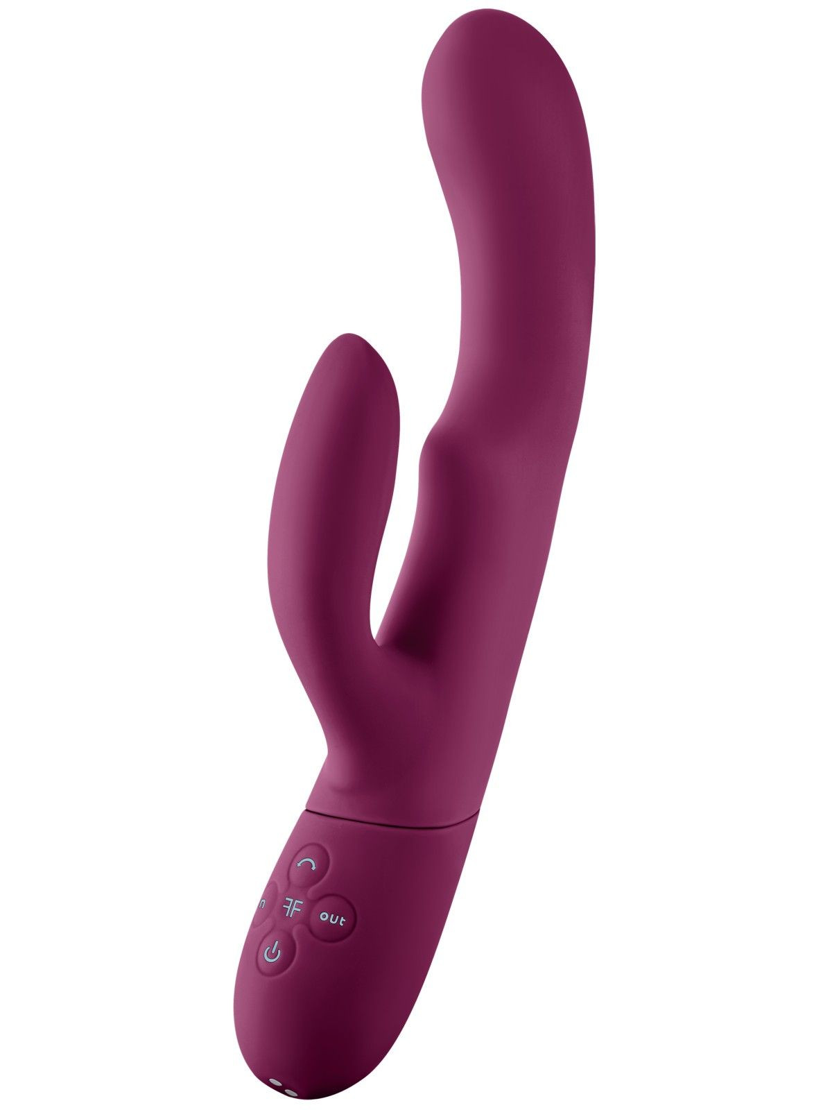 FemmeFunn Vibrátor s pohyblivým králíčkem Balai Dark Fuchsia - FemmeFunn