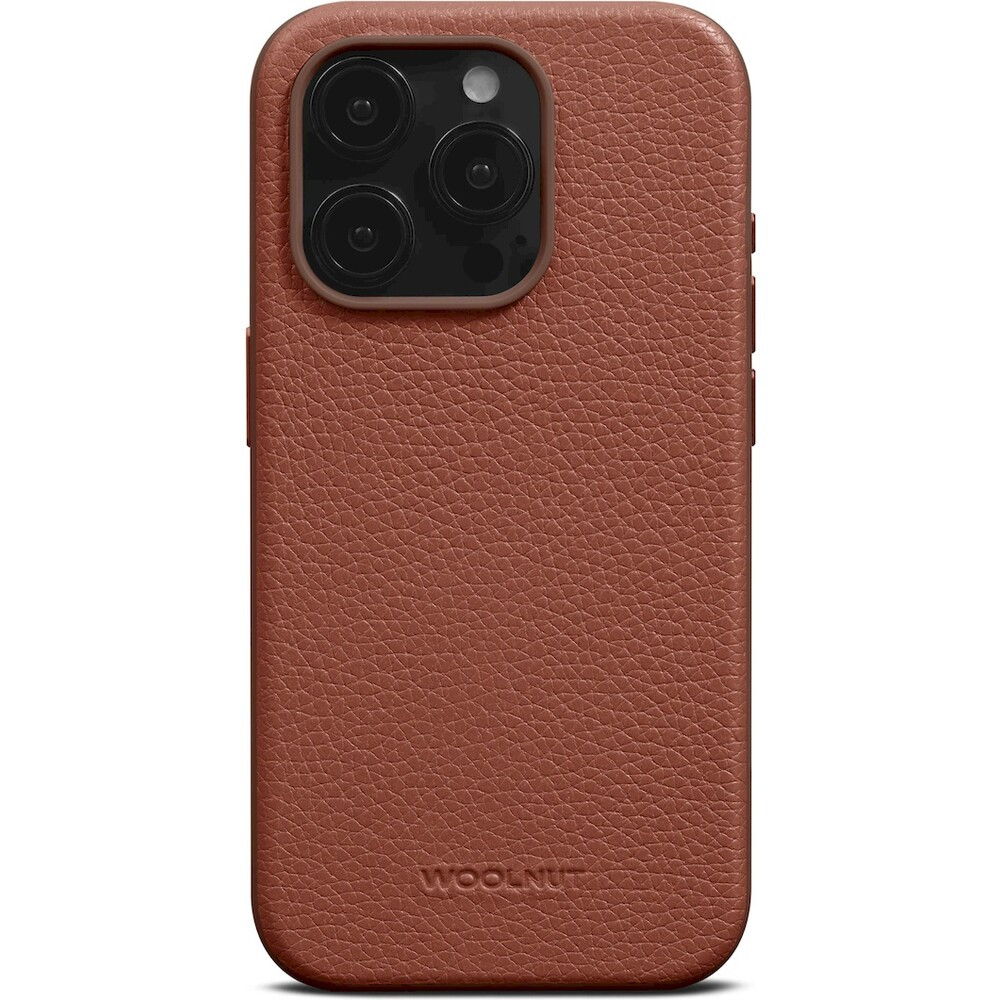 Woolnut kožený kryt pro iPhone 15 Pro Max hnědý (v2)