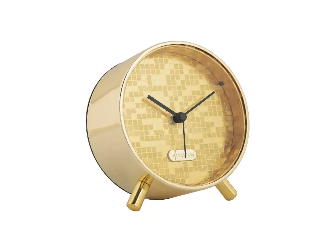 Designový budík 6004GD Karlsson 11cm