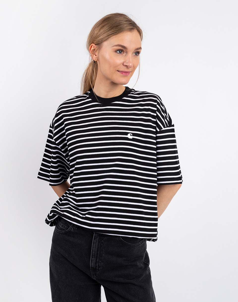 Carhartt WIP W' S/S Bryna T-Shirt Bryna Stripe, Black/White XS