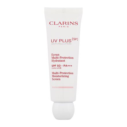 Clarins UV Plus 5P Multi-Protection Moisturizing Screen SPF50 ochranný a hydratační pleťový fluid 50 ml odstín rose pro ženy