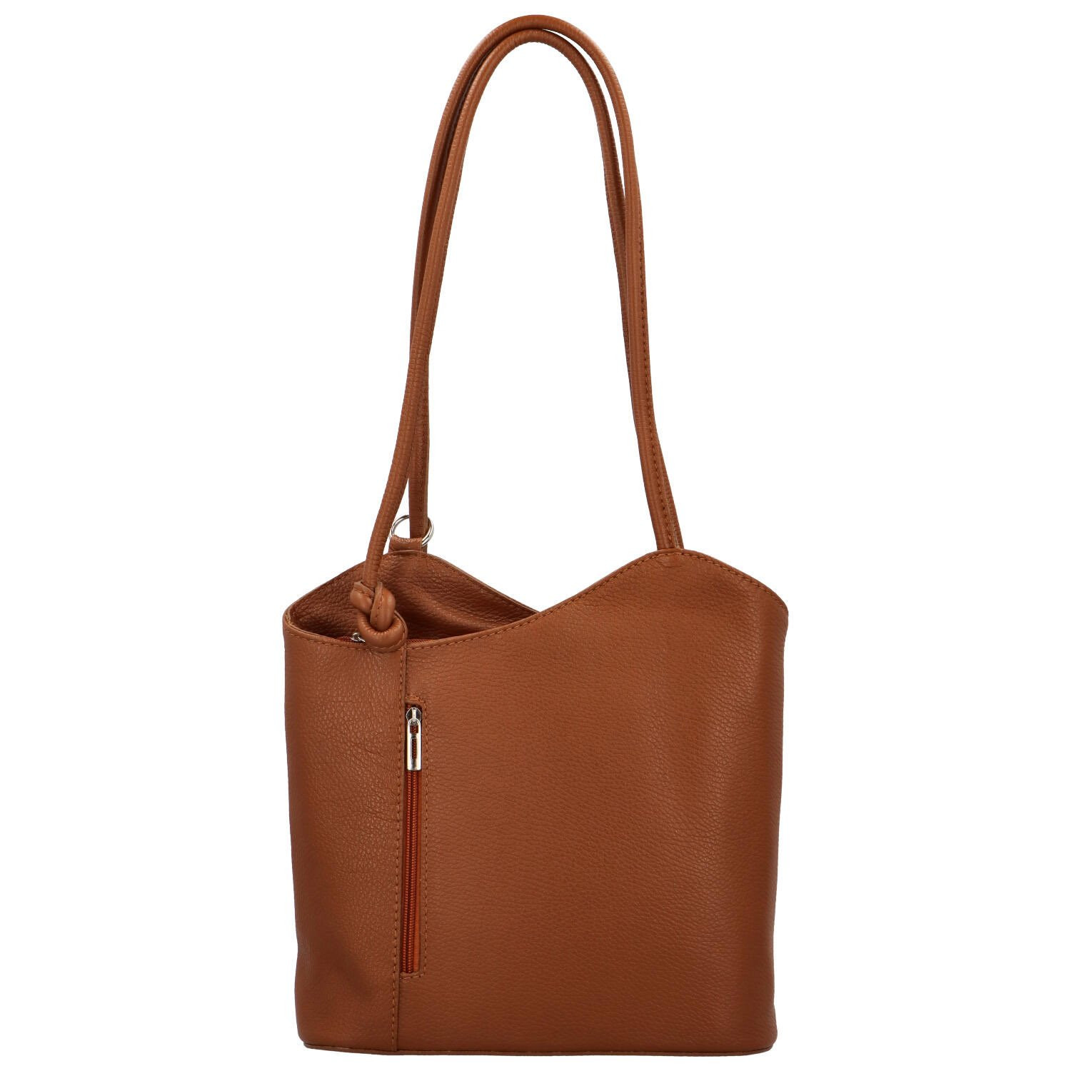 Dámský kožený kabelko/batůžek červený - Delami Attica červená