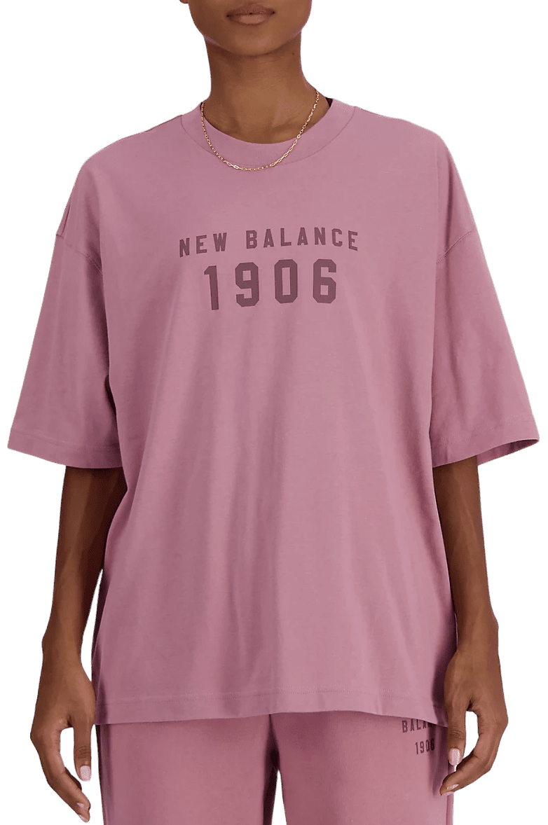 Triko New Balance Iconic Collegiate Jersey Oversized T-Shirt