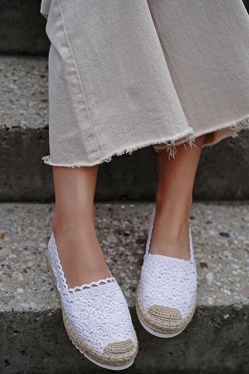 Bílé espadrilly Nora