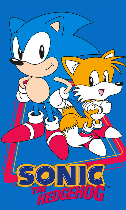 Carbotex Bavlněný froté ručníček 30x50 cm - Ježek Sonic a Tails