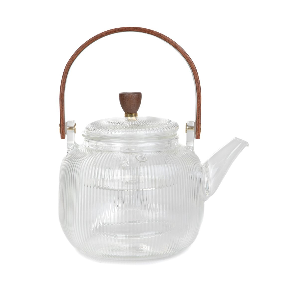 Skleněná konvice CORRIE | džbán s dřevěným uchem | 0,55 l | 891262 Homla