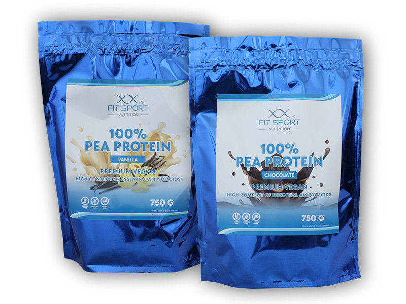 FitSport Nutrition 100% Pea Protein 750g Premium Vegan Varianta: vanilka