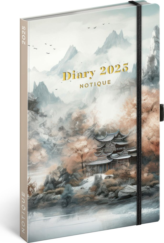 NOTIQUE Týdenní diář Japonsko 2025, 13 x 21 cm