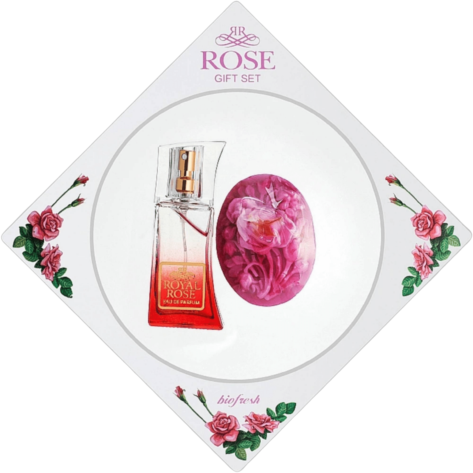 BIOFRESH Dárkový set - Parfém a glycerinové mýdlo Royal Rose