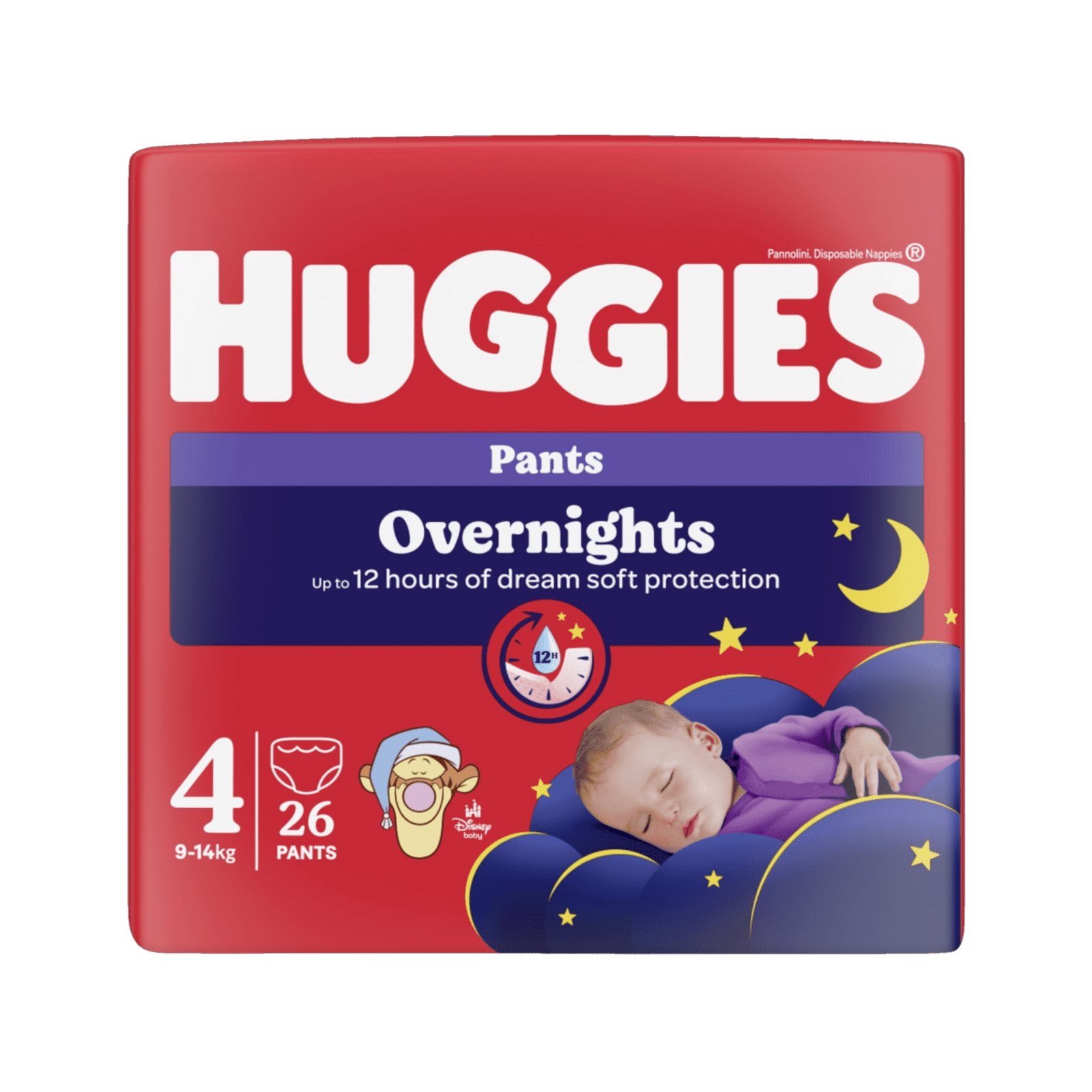 HUGGIES Overnights Pants 4, 26 ks