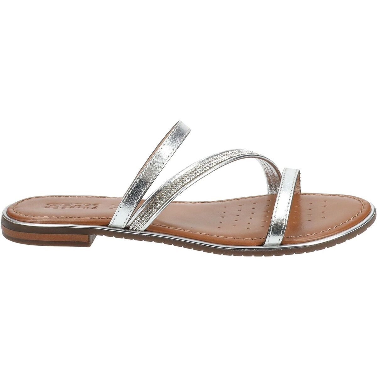Geox  Pantoletten  Stříbrná