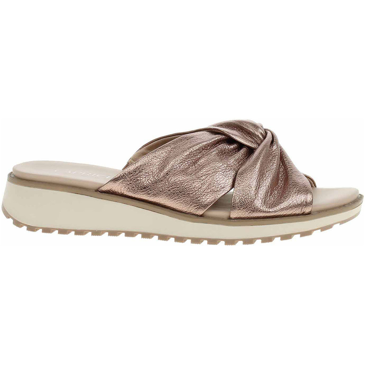 Caprice  Dámské pantofle  9-27202-42 taupe metallic  Zlatá