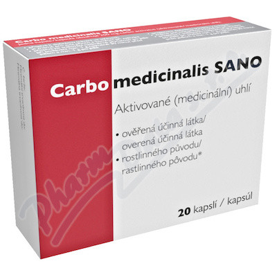 Carbo medicinalis Sano 20 kapslí