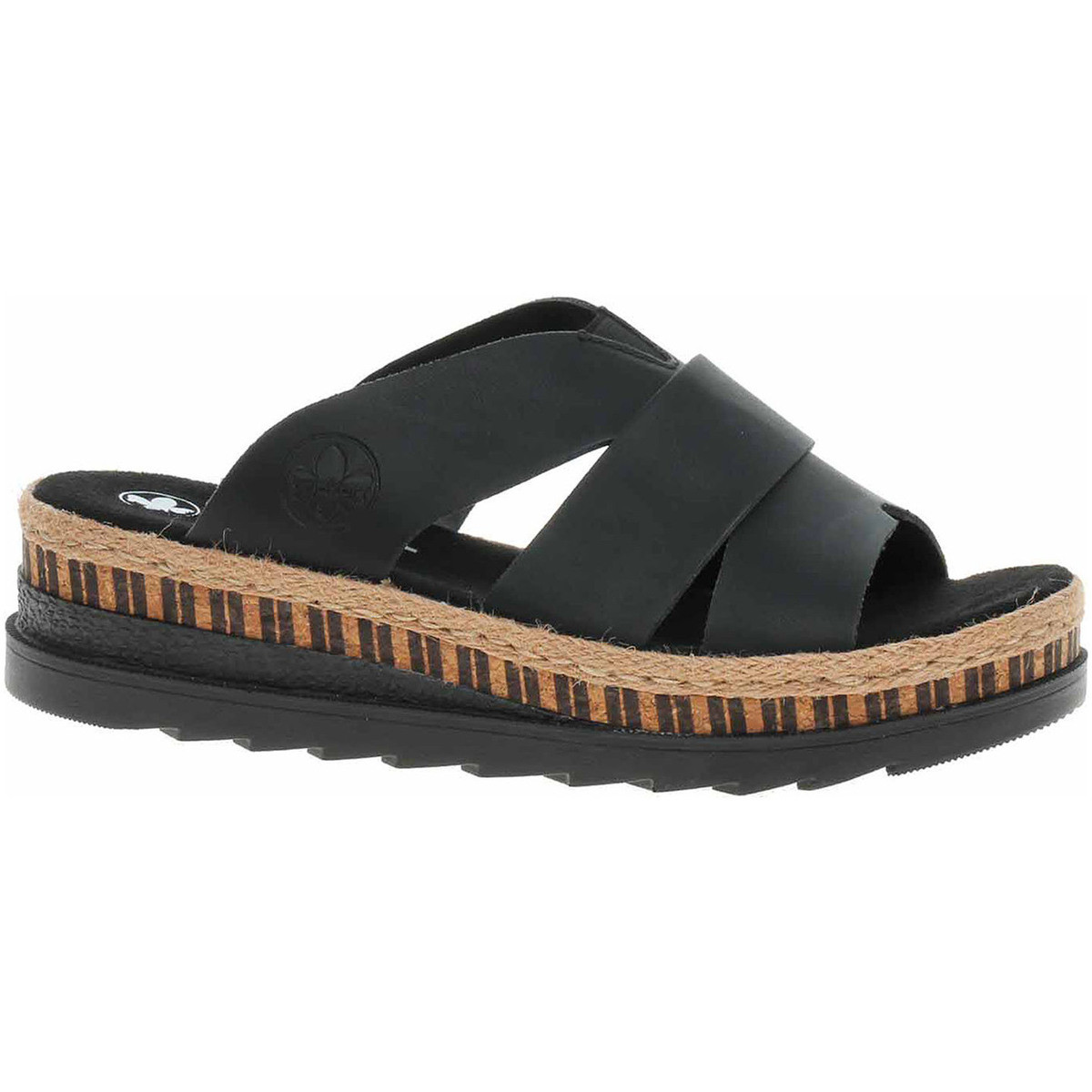 Rieker  Dámské pantofle  V7989-00 schwarz  Černá