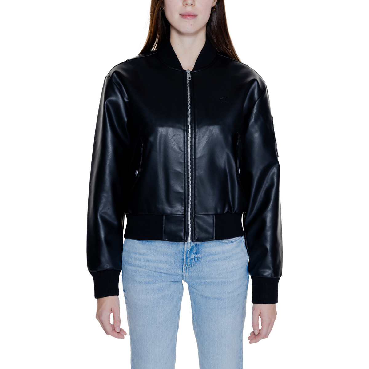 Calvin Klein Jeans  FAUX LEATHER BOMBER J20J223546  Černá