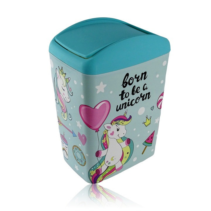 KOZÁČEK Koš odpadkový výklopný  5L  UNICORN dekor
