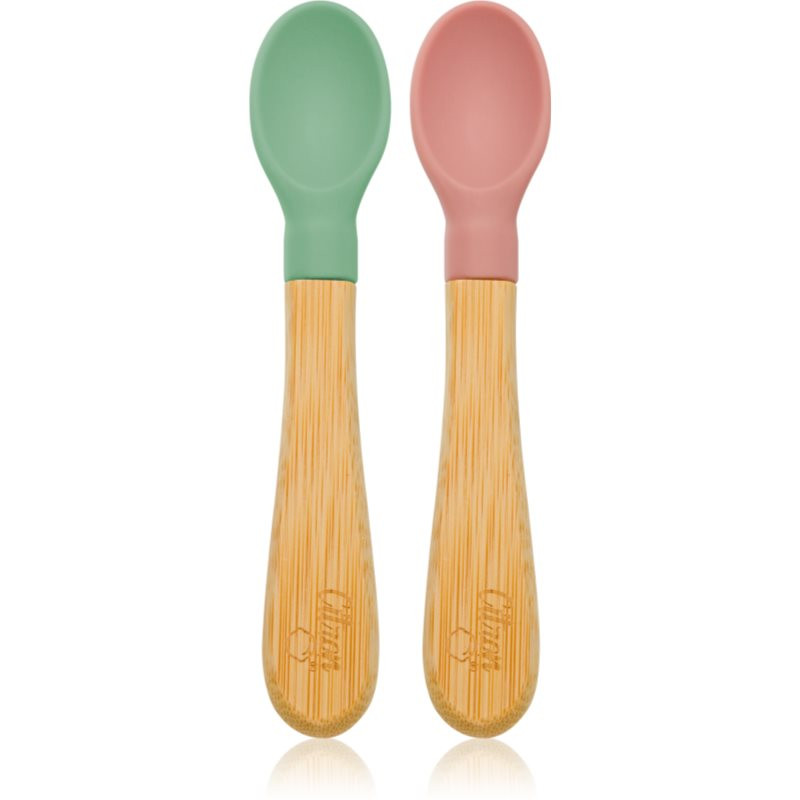 Citron Bamboo Spoon lžička Green/ Pink 2 ks